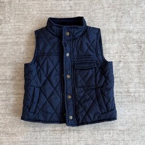 Janie and Jack Navy Quilted Kids Vest